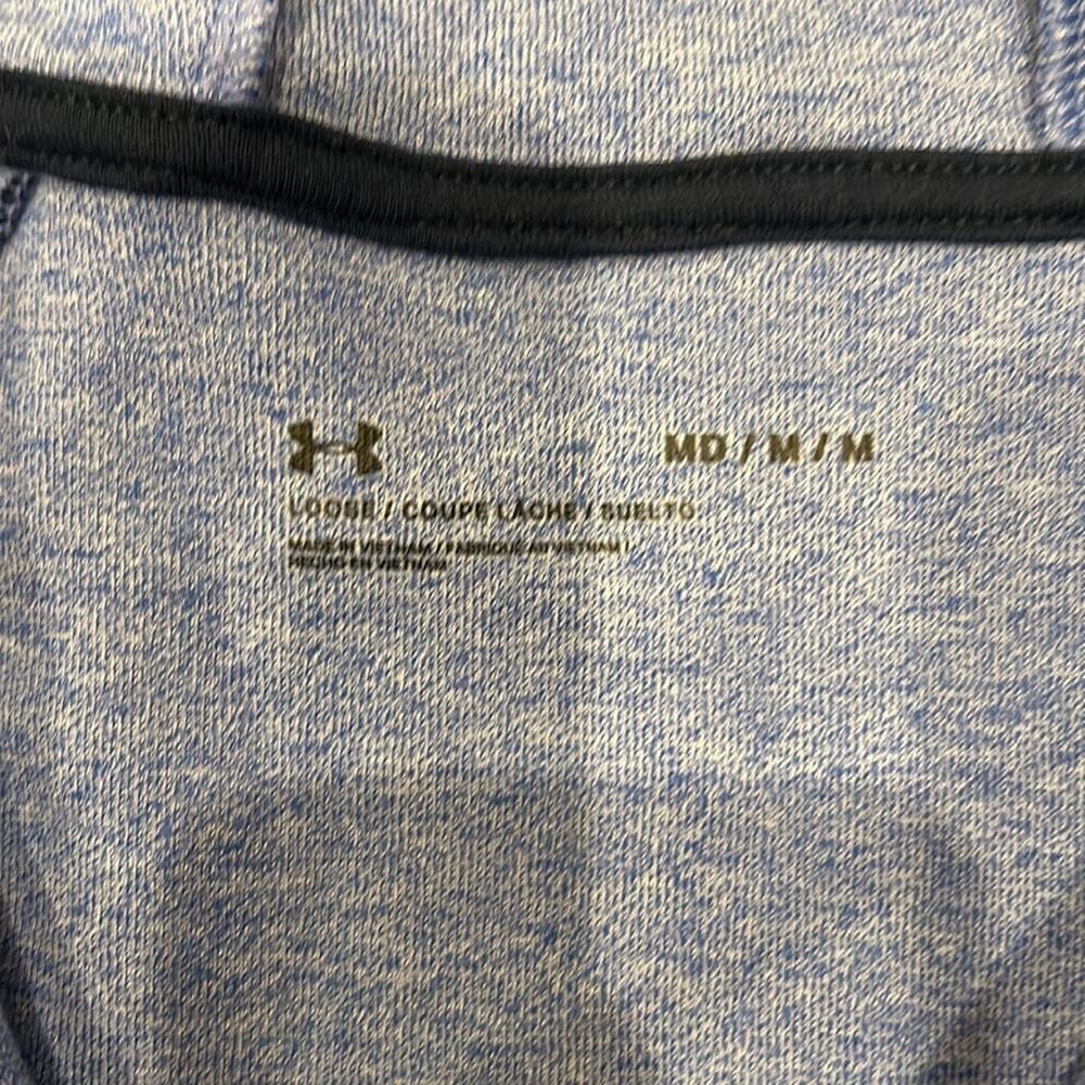 Under Armour Women's Full Zip Loose Scuba Neck Hoodie Light Blue Size M - Picture 8 of 8